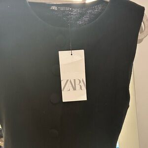 Zara Black Button-Up Dress